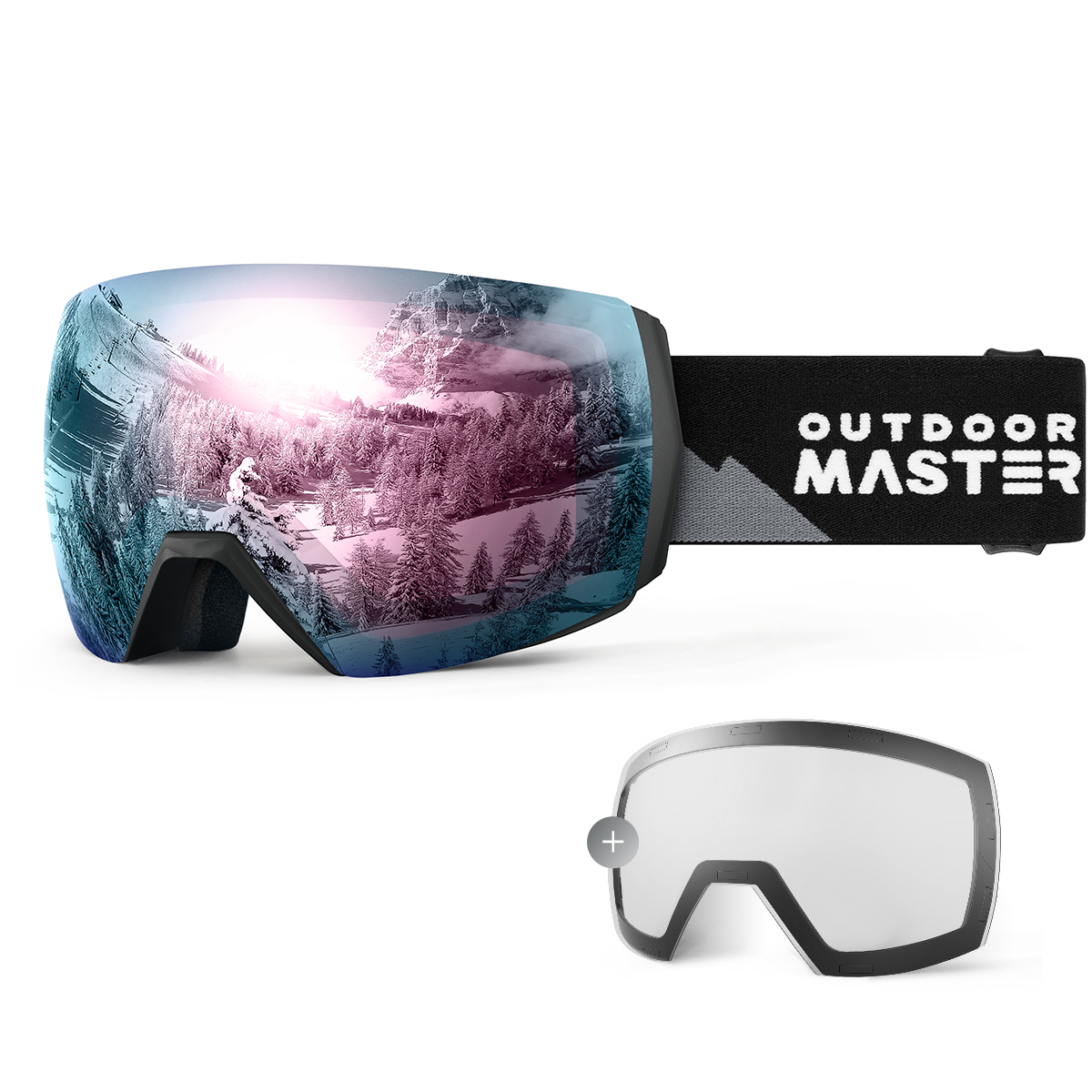 MASCHERA DA SCI ULTRA + LENTE DI RICAMBIO INCLUSA