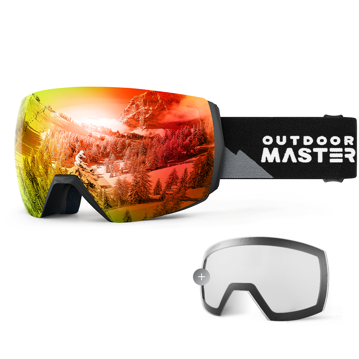 MASCHERA DA SCI ULTRA + LENTE DI RICAMBIO INCLUSA