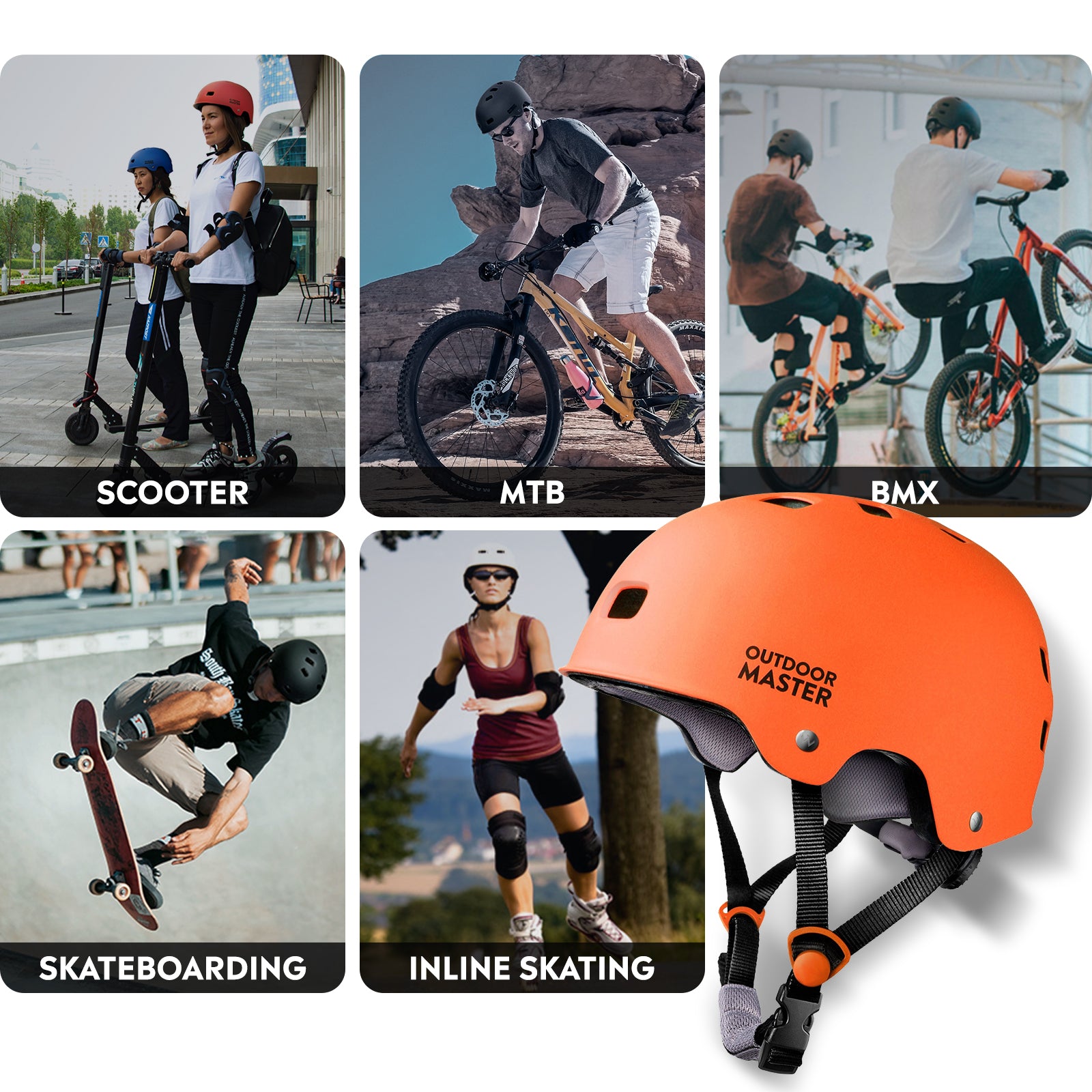Casco da Ciclismo e Skateboard ORYX