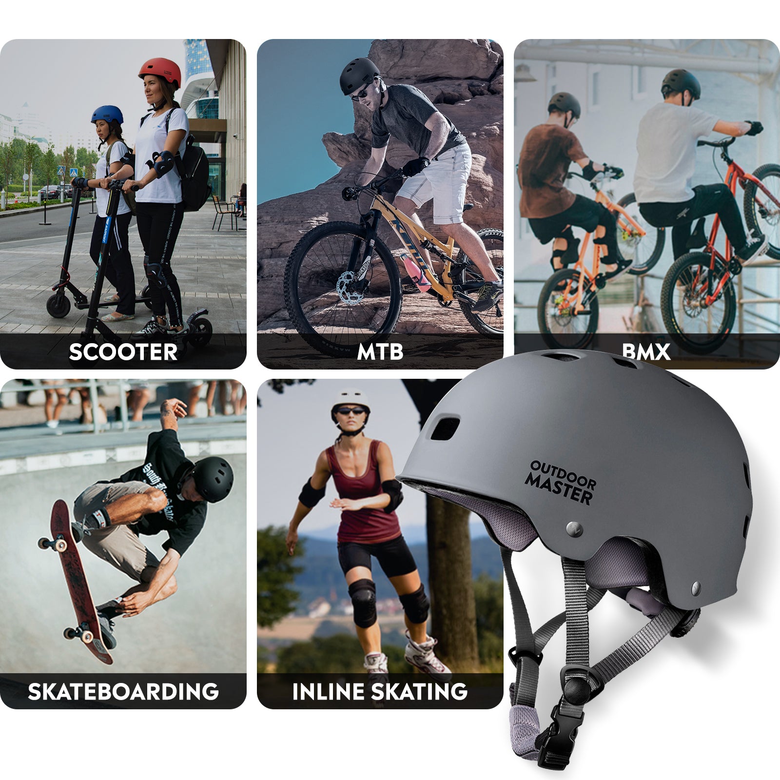 Casco da Ciclismo e Skateboard ORYX