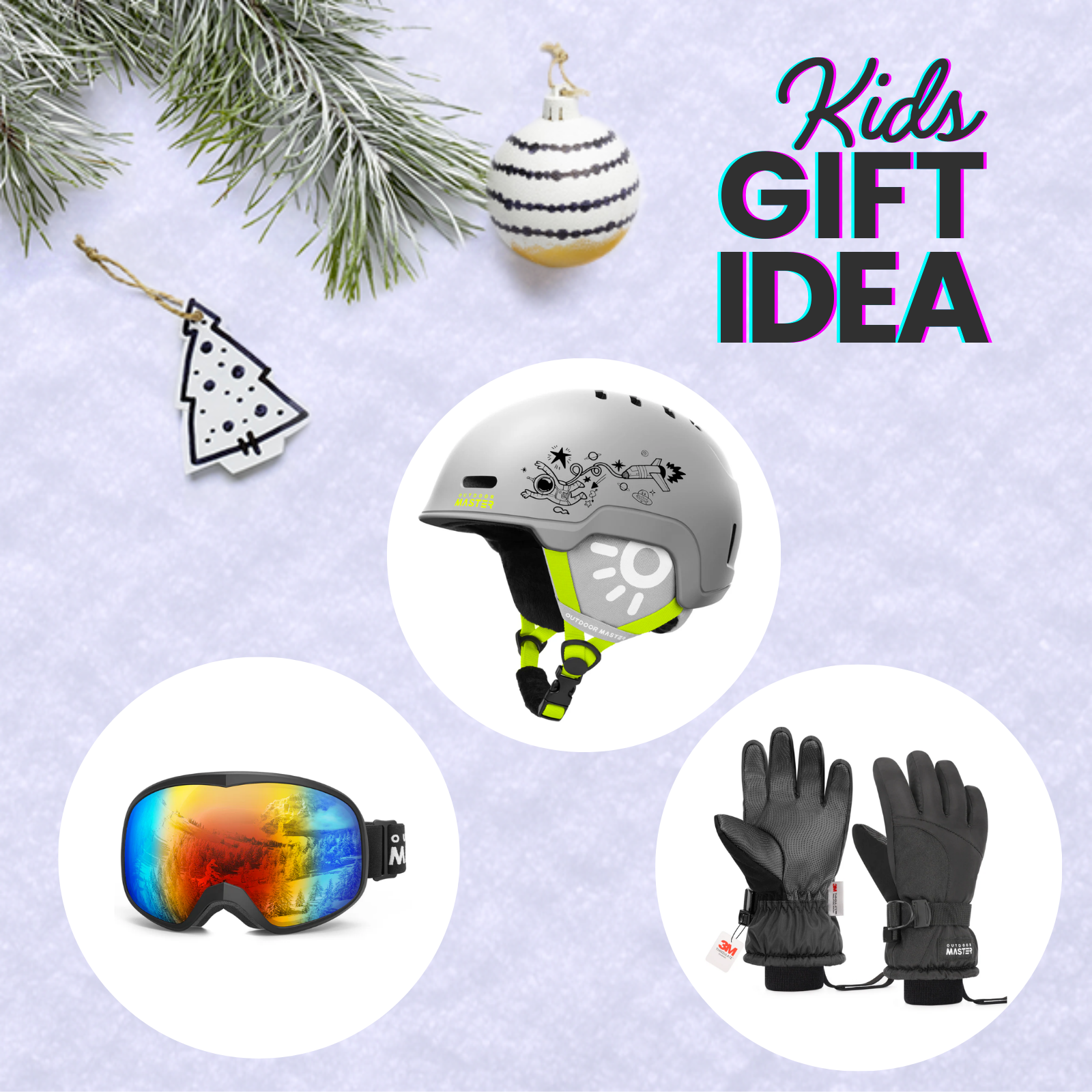 Set da sci per bambini con Casco, Maschera e Guanti 3M