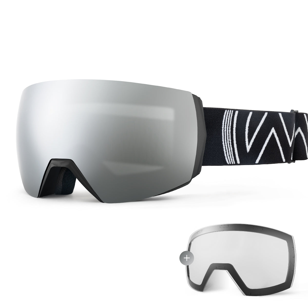 MASCHERA DA SCI ULTRA + LENTE DI RICAMBIO INCLUSA