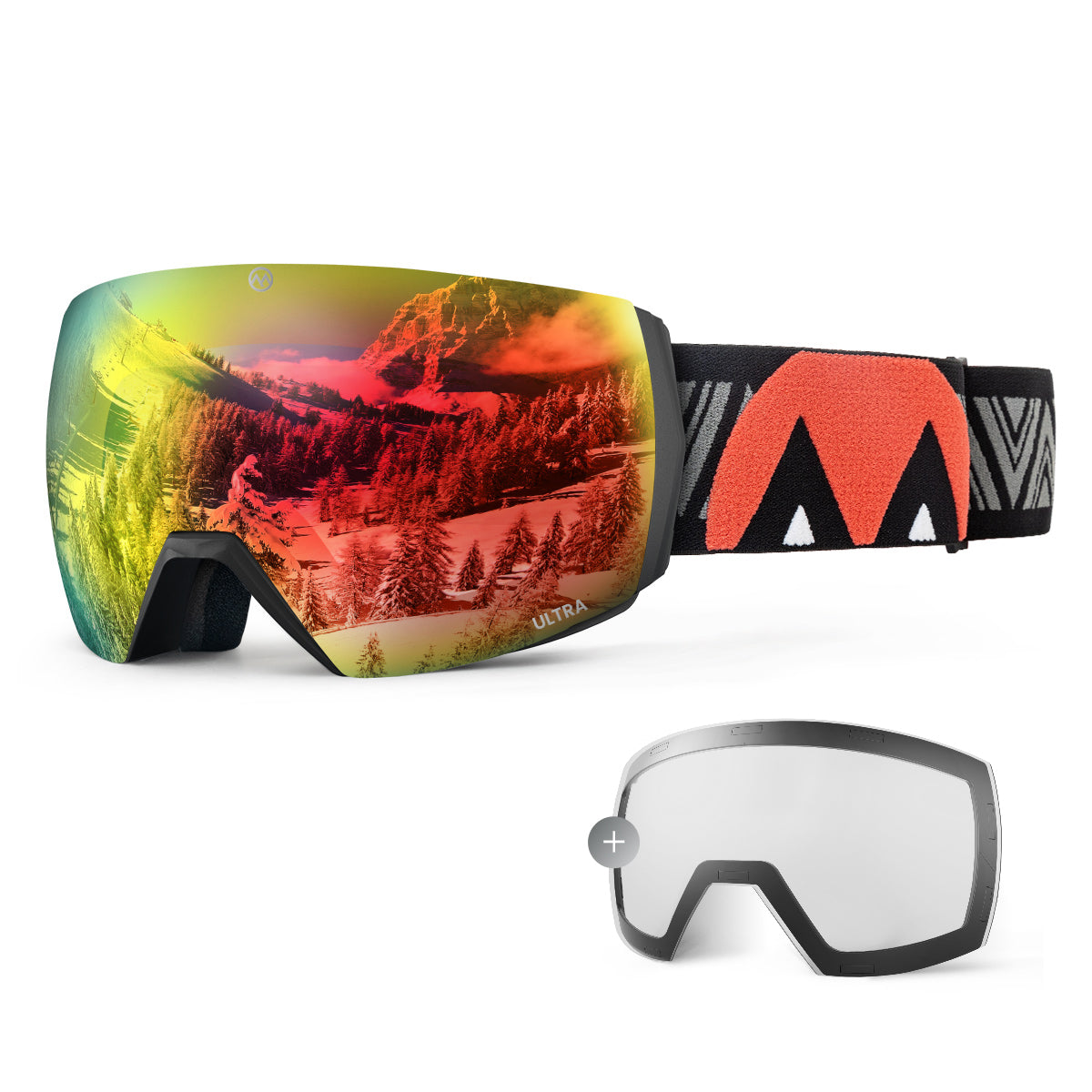 MASCHERA DA SCI ULTRA + LENTE DI RICAMBIO INCLUSA