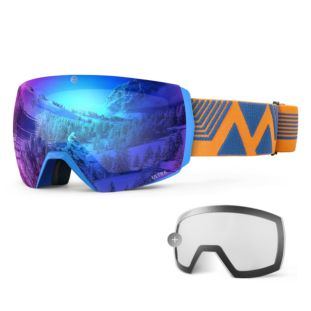 MASCHERA DA SCI ULTRA + LENTE DI RICAMBIO INCLUSA
