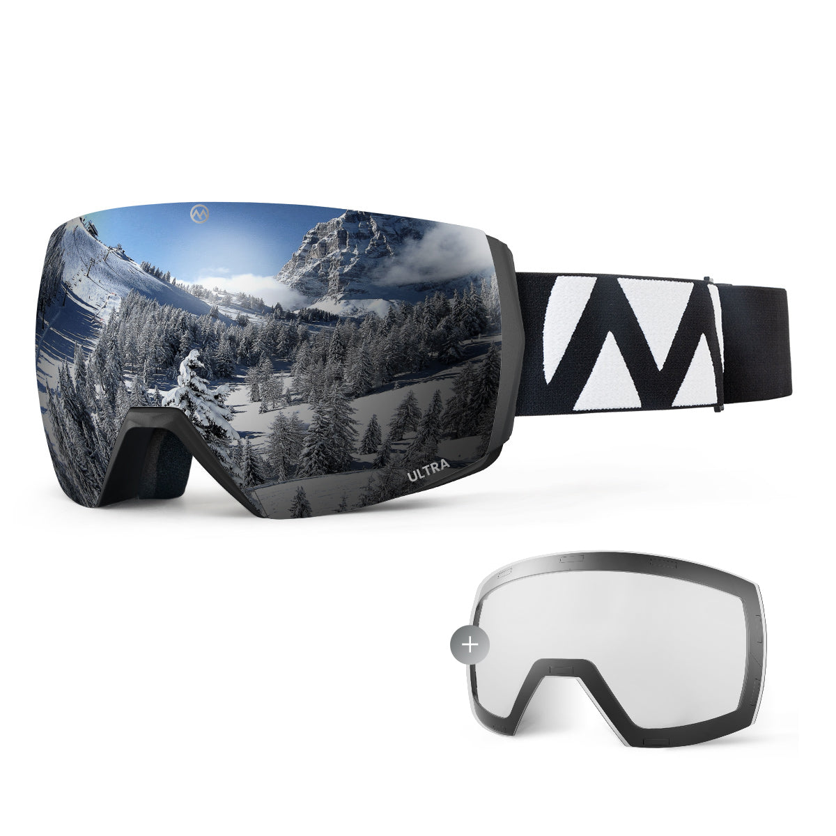 MASCHERA DA SCI ULTRA + LENTE DI RICAMBIO INCLUSA