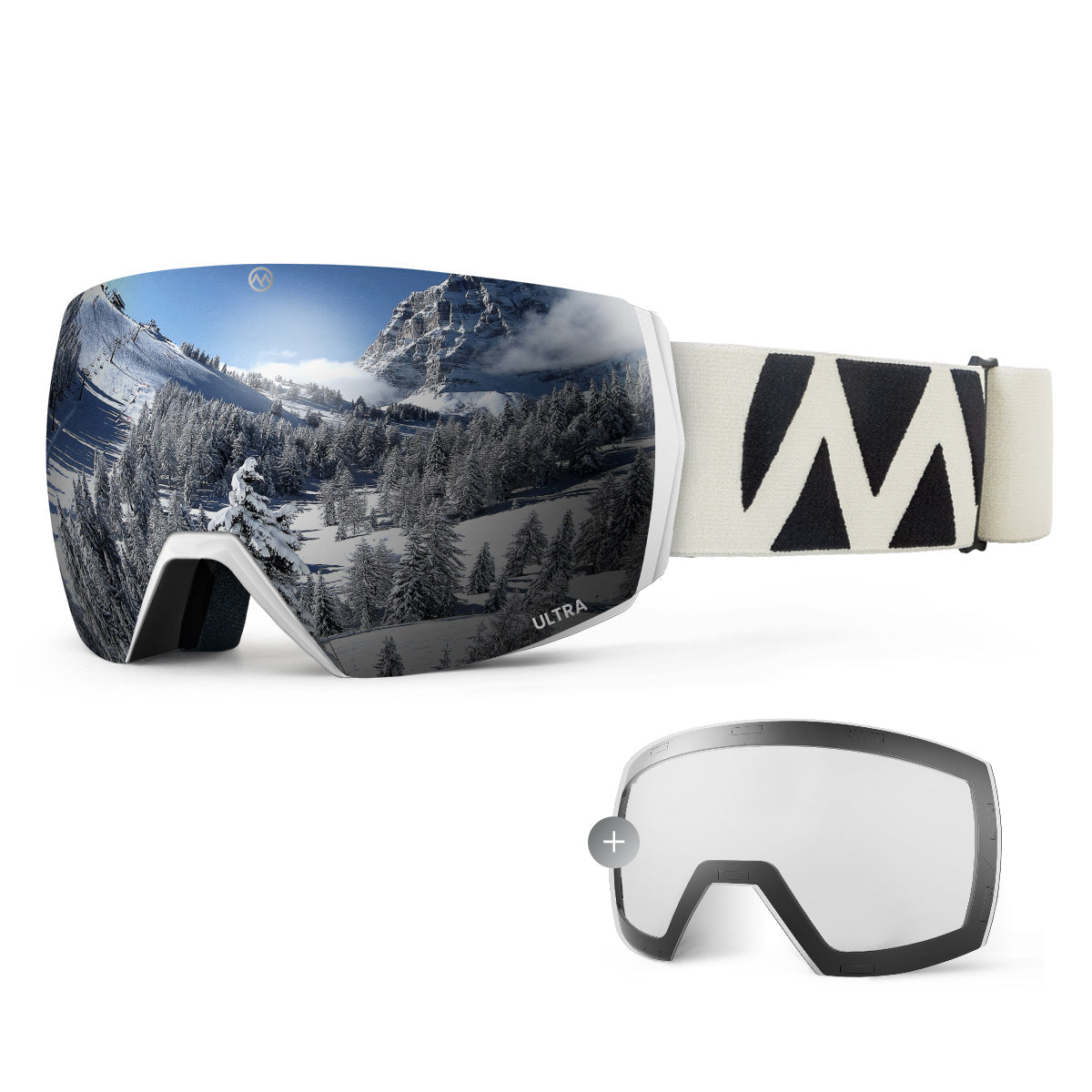 MASCHERA DA SCI ULTRA + LENTE DI RICAMBIO INCLUSA