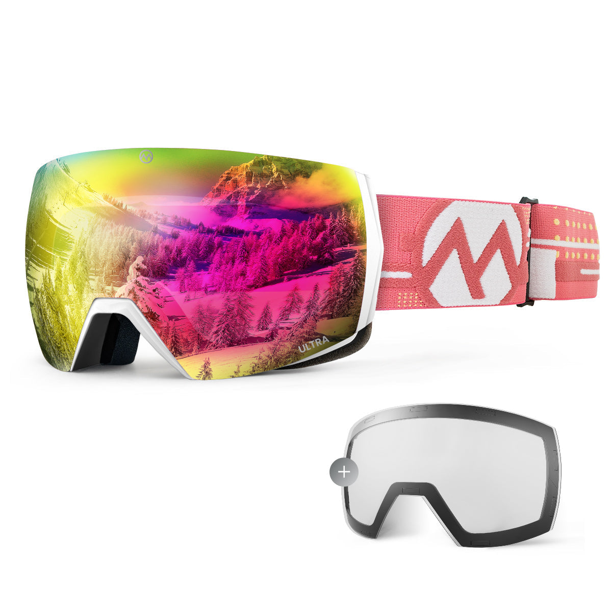 MASCHERA DA SCI ULTRA + LENTE DI RICAMBIO INCLUSA