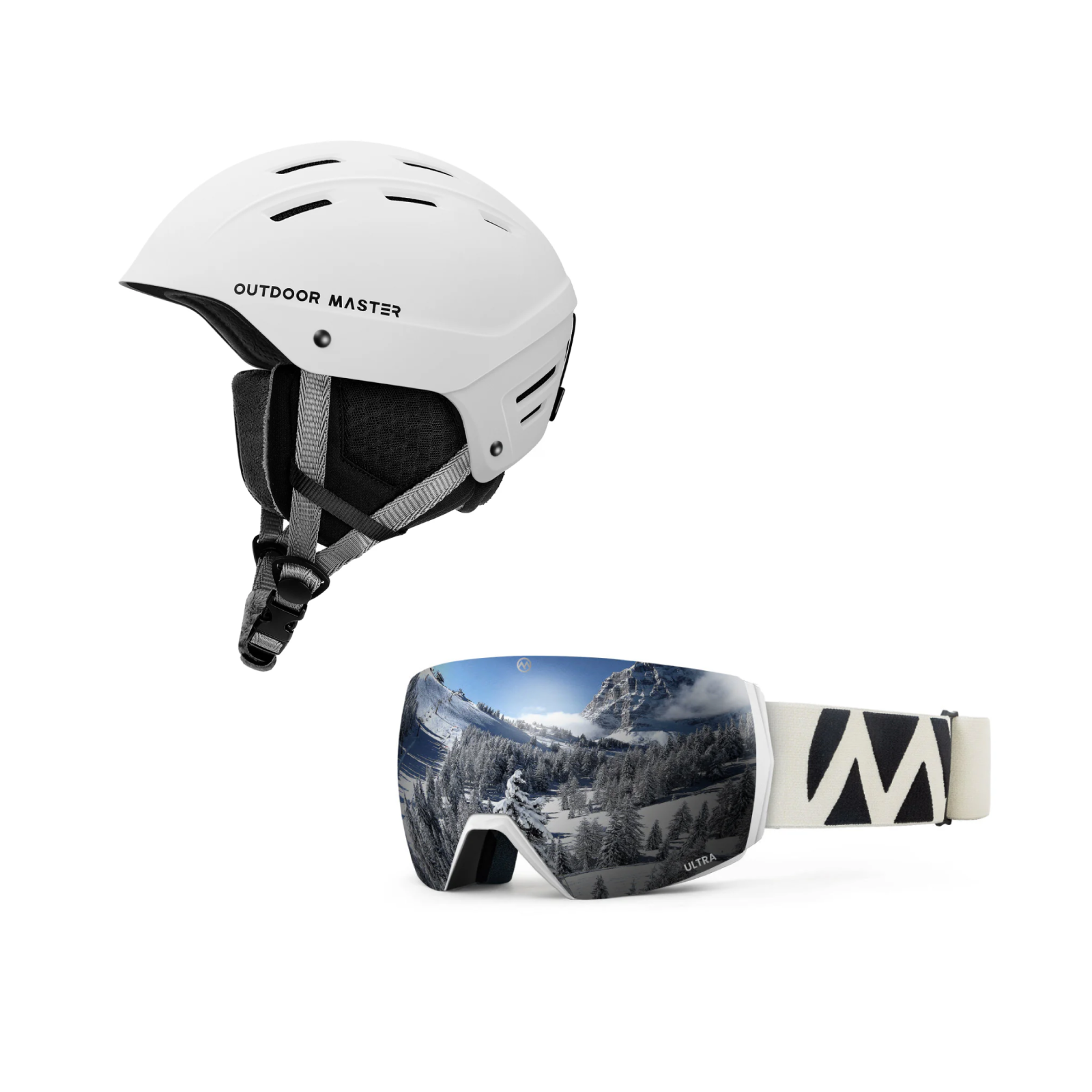 Set Sci e Snowboard con Casco Kelvin II e Maschera Ultra