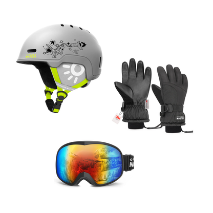 Set da sci per bambini con Casco, Maschera e Guanti 3M