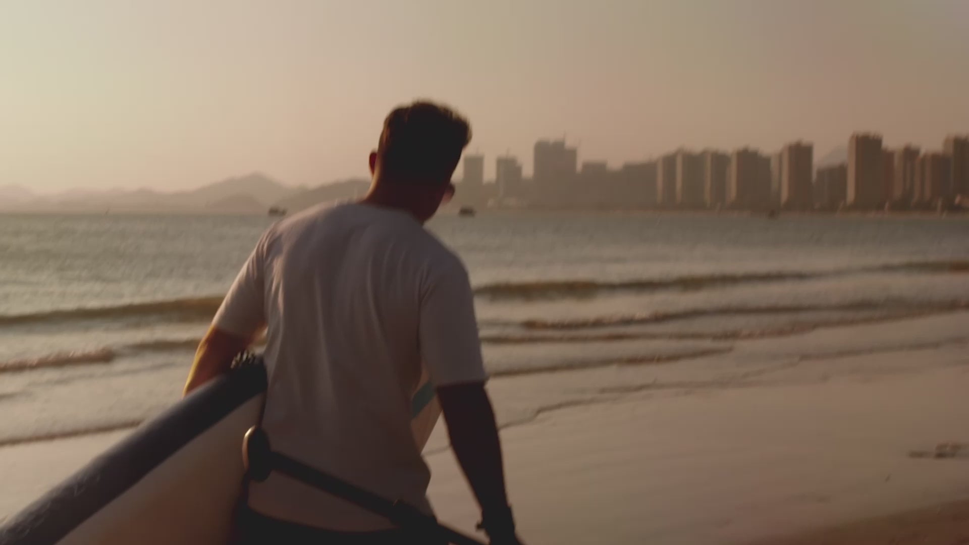 Carica il video: video ragazzo con sup al mare